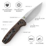 ⁦Butterfly-CU Crossbar Lock EDC Folding Pocket Knife,2.99'' 14C28N Steel Blade,Copper Handle⁩ - الصورة ⁦3⁩
