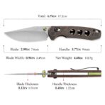 ⁦Butterfly-CU Crossbar Lock EDC Folding Pocket Knife,2.99'' 14C28N Steel Blade,Copper Handle⁩ - الصورة ⁦4⁩