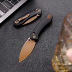 Koala-CG Crossbar Lock EDC Folding Pocket Knife,2.56'' N690 Steel Blade, Carbon Fiber G10 Handle - Image 5