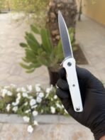 Trivisa Seagull-W 14C28N Steel Blade White G10 Handle